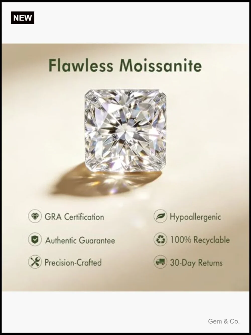 2.8CTTW Princess Cut Moissanite 3 Stone Engagement Wedding Ring Set Size 5-10